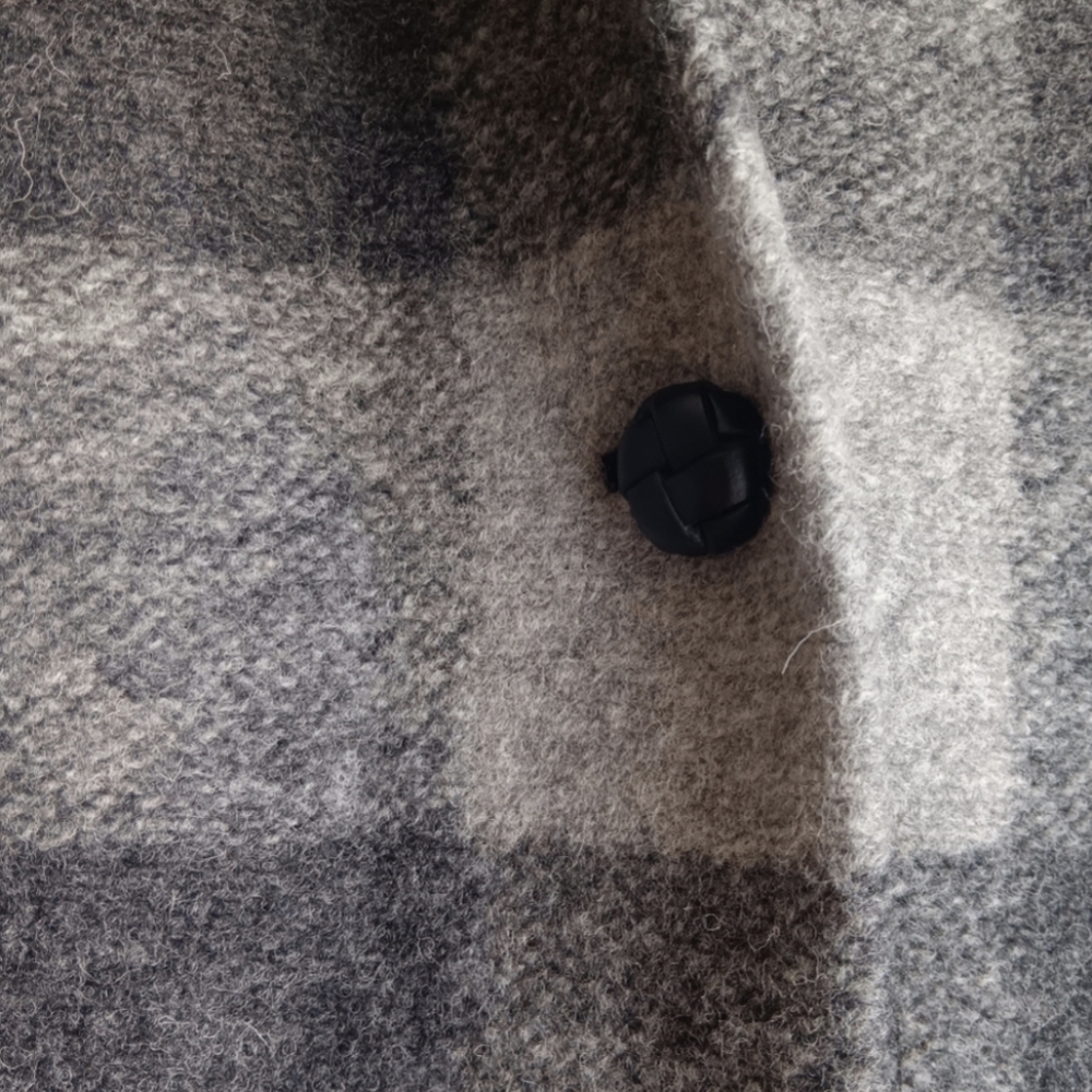 Aritzia Wilfred Free Off Duty Wool Jacket Gray Plaid XS - Picture 7 of 11